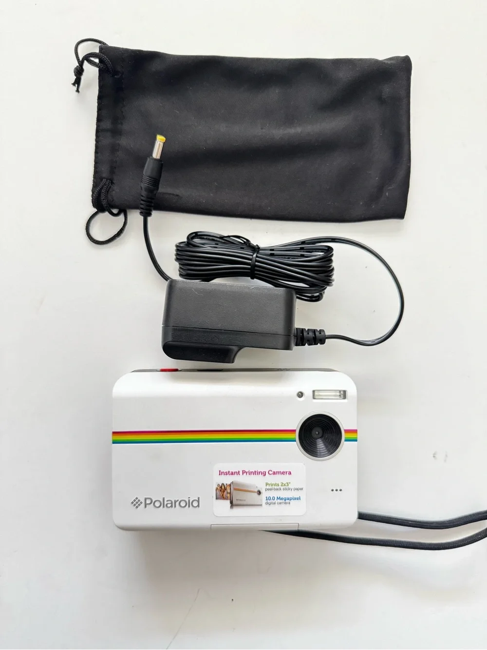 Polaroid White Instant Print Camera with Charger